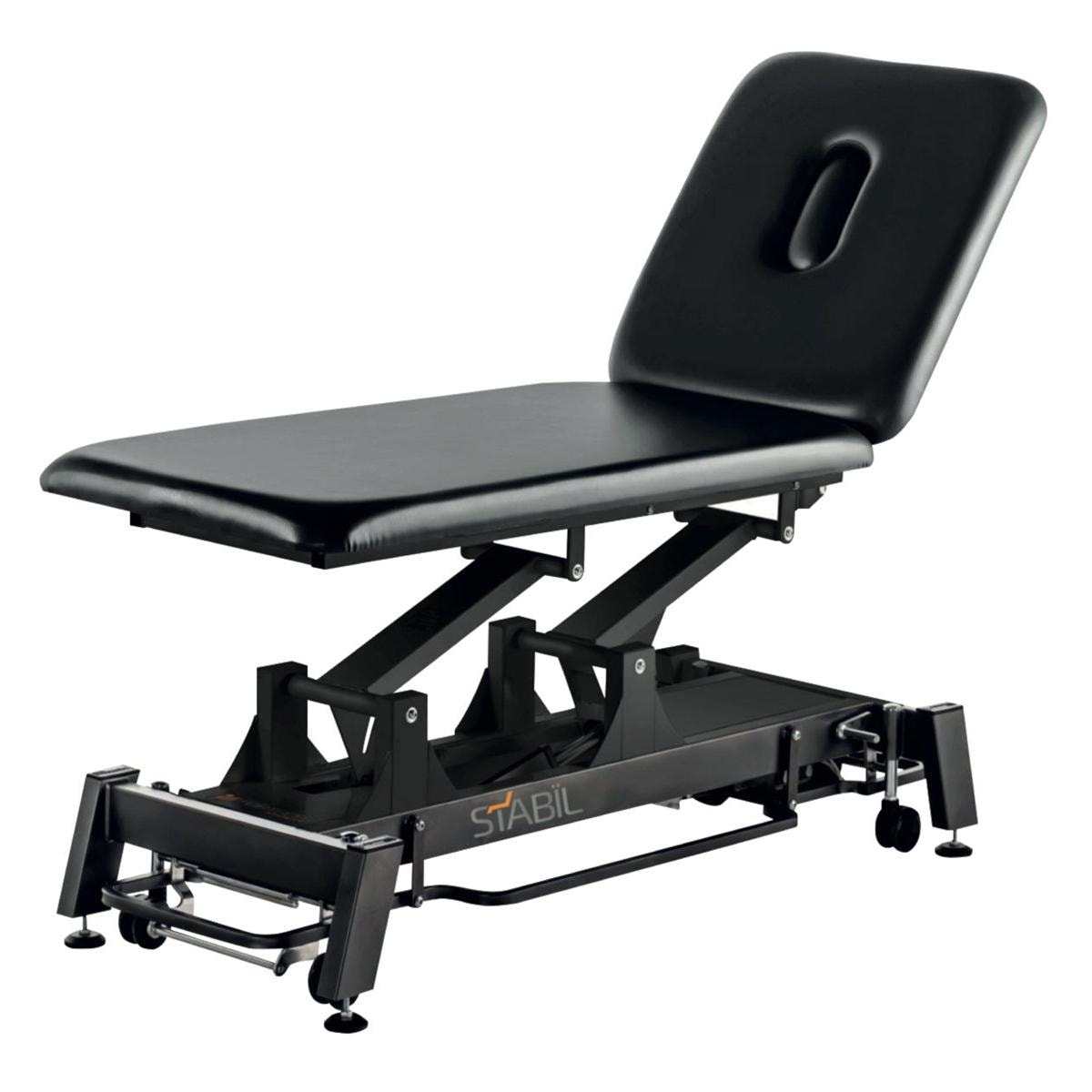 Stabil Pro 2-Section Treatment Table - 360 Degree Operation Black Frame & Upholstery