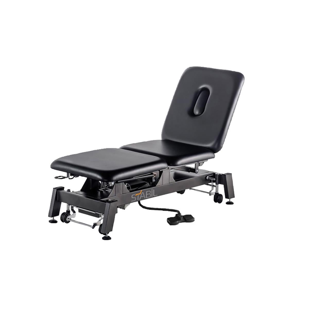 Stabil Pro 3-Section Treatment Table - 360 Degree Operation - Black Frame & Upholstery