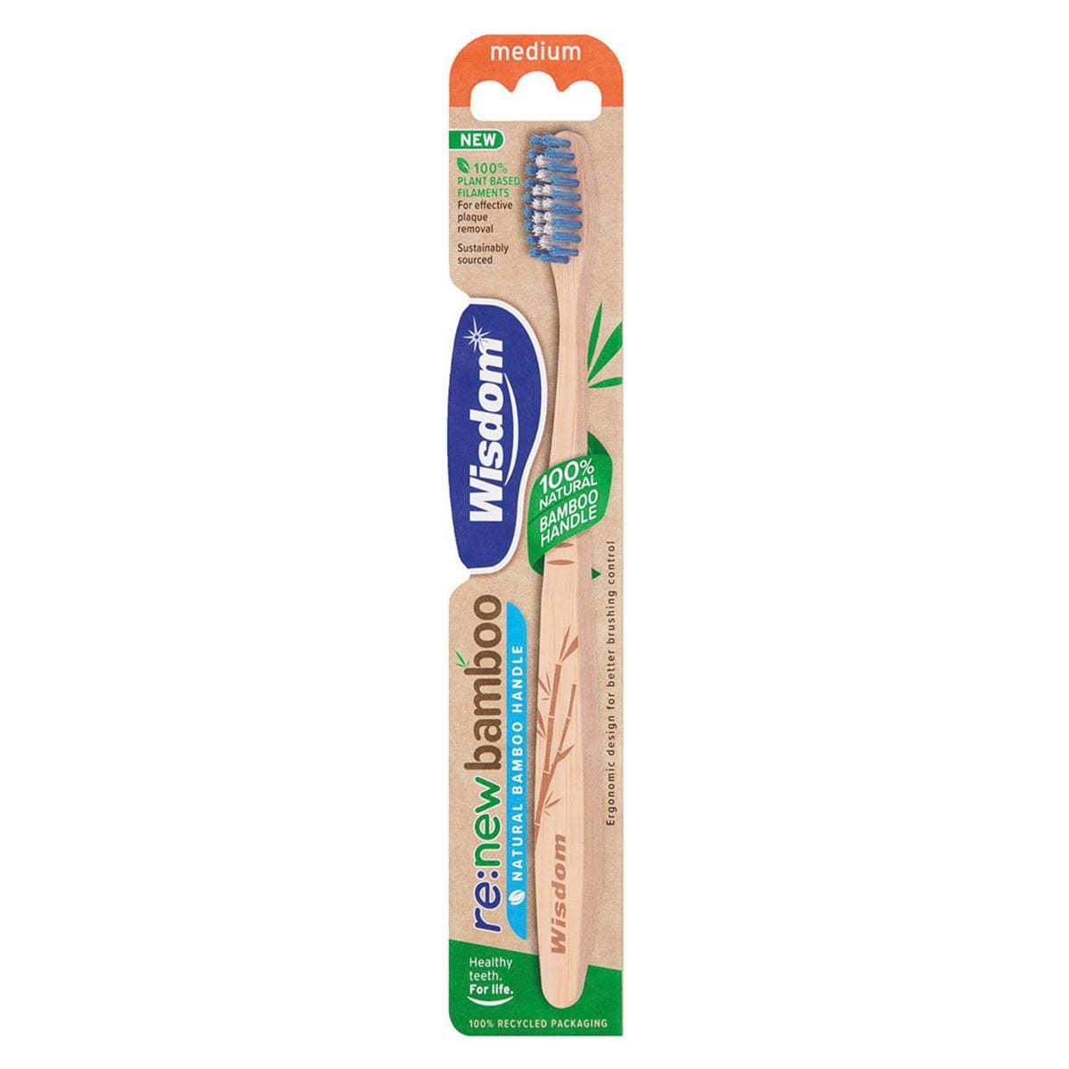 re:new Toothbrush Bamboo 12pk Medium