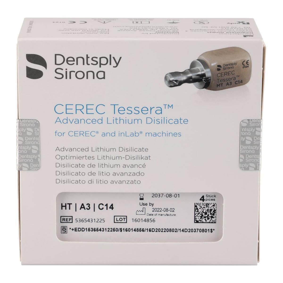 CEREC Tessera Bloc (HT) High Translucency A3 C14 4pk