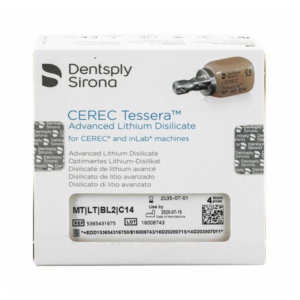 CEREC Tessera (MT/LT) Medium/Low Trnaslucency BL2 C14 4pk