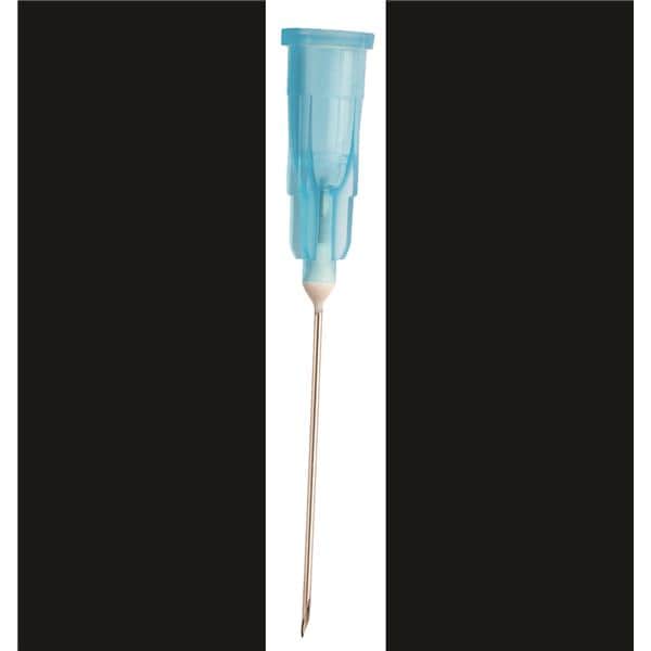 Agani Needle Hypodermic 23G x 16mm Blue 100pk