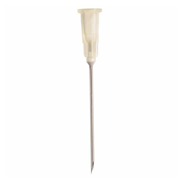 Agani Needle Hypodermic 19G x 25mm Cream 100pk