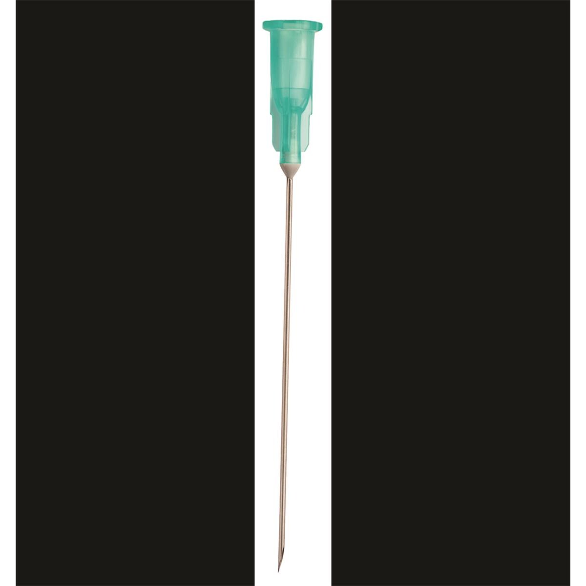 Agani Needle Hypodermic 21G x 16mm Green 100pk