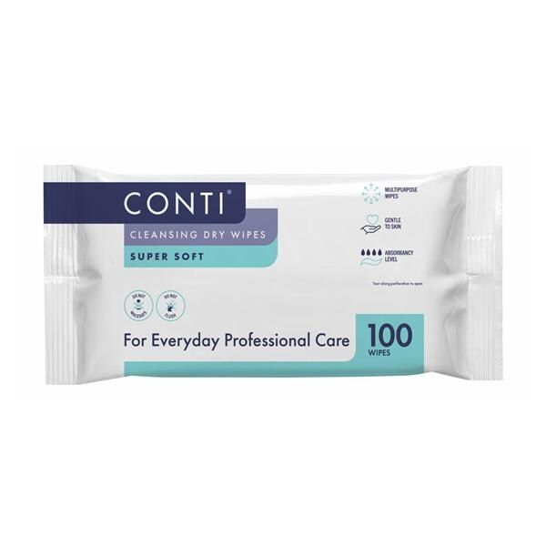 Conti Cleansing Dry Wipes Super Soft Large 100pk