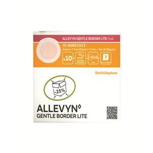 Allevyn Gentle Border Lite Dressing 8.6 x 7.7cm 10pk