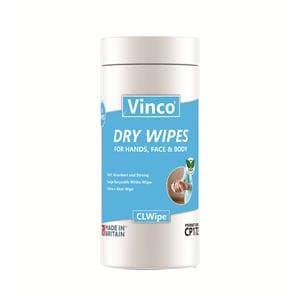 Vinco CL Dry Body Wipes Biodegradable White 50pk