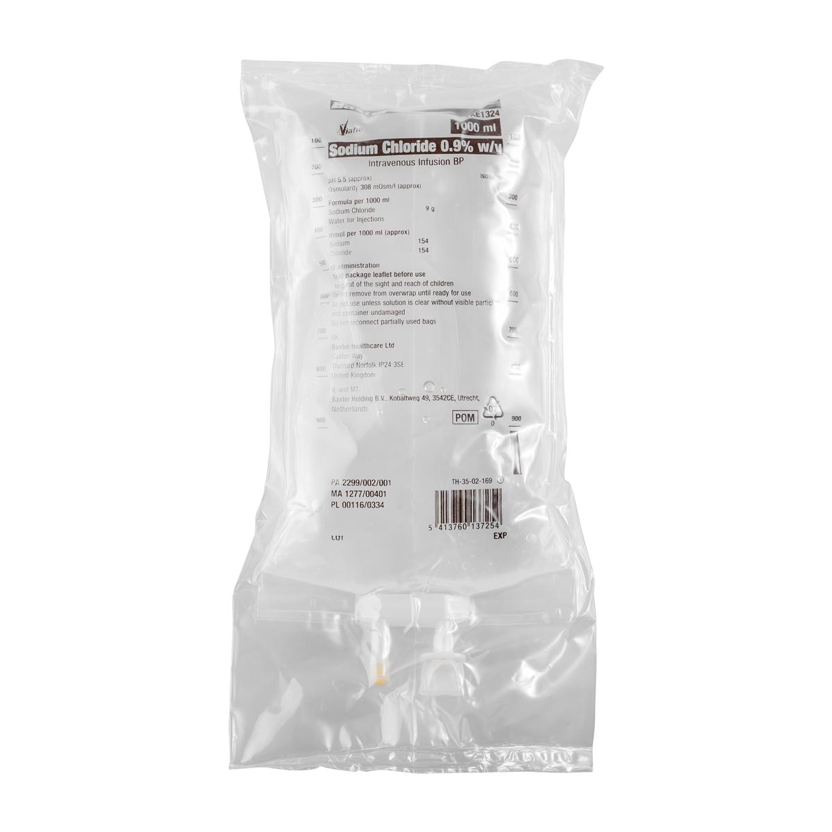 Sodium Chloride 0.9% Bag 1L